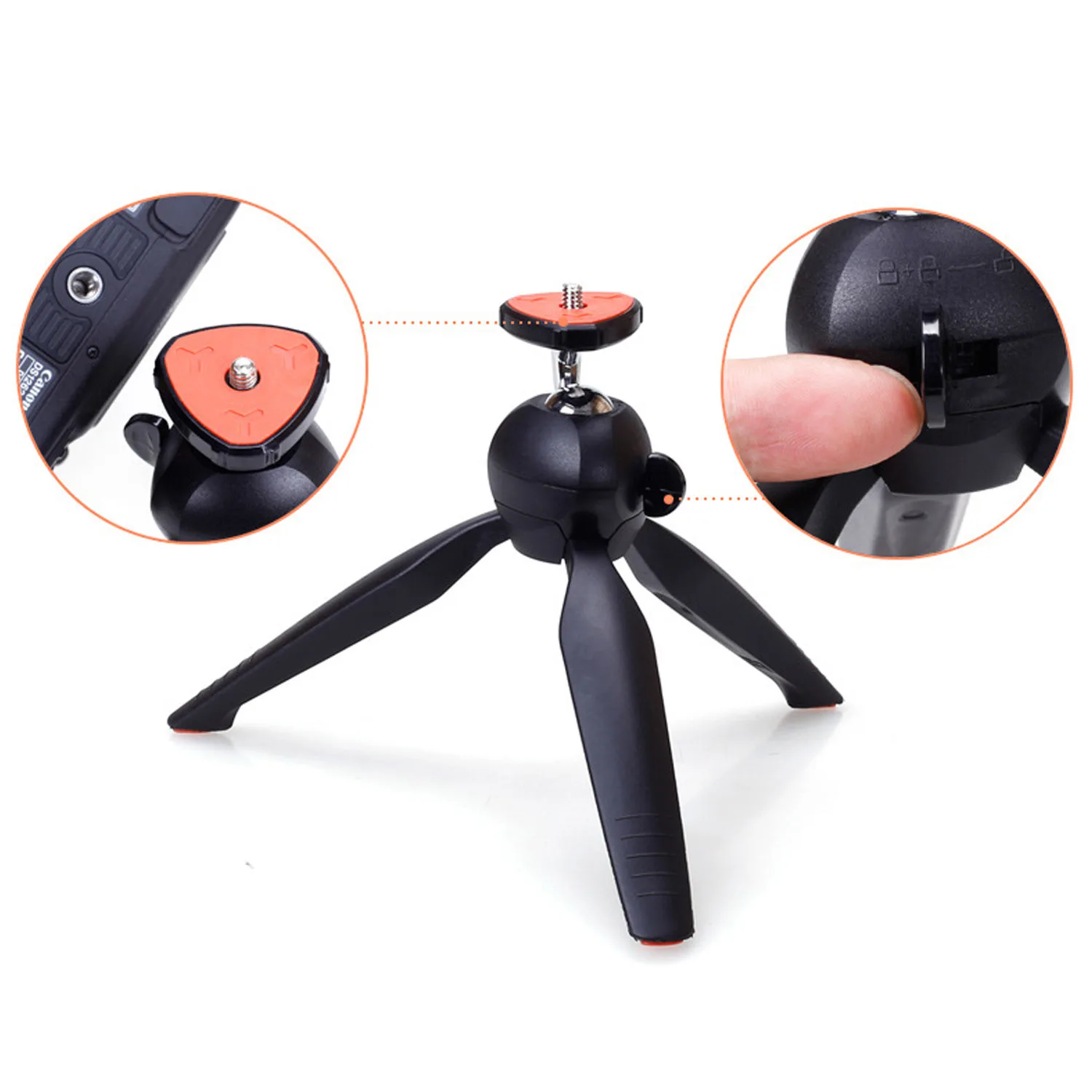 Gosear мини штатив Трипод стойка Настольный регулируемый угол вращения Портативный