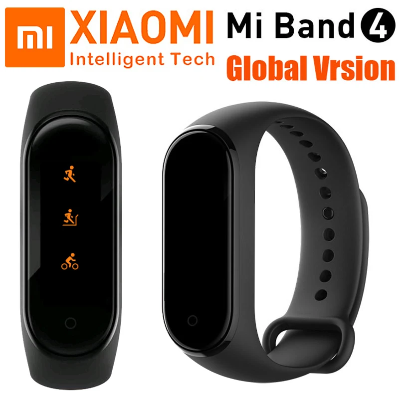 Оригинальный браслет Xiaomi Mi Band 4 с пульсометром Bluetooth 5 0 цветной AMOLED экран для