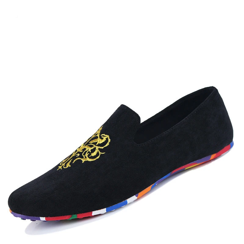 fashion suede men shoes soft leather flat casual slip on moccasins loafers hight quality driving flats | Обувь