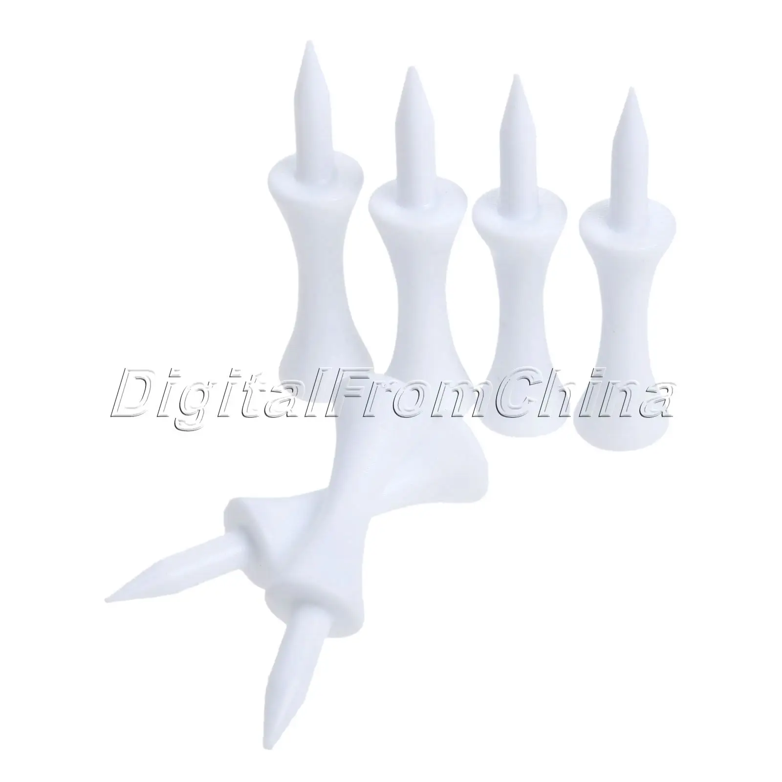 100 шт. 48 мм Пластик Шаг вниз Ти для гольфа Градуированный замок мяч футболки