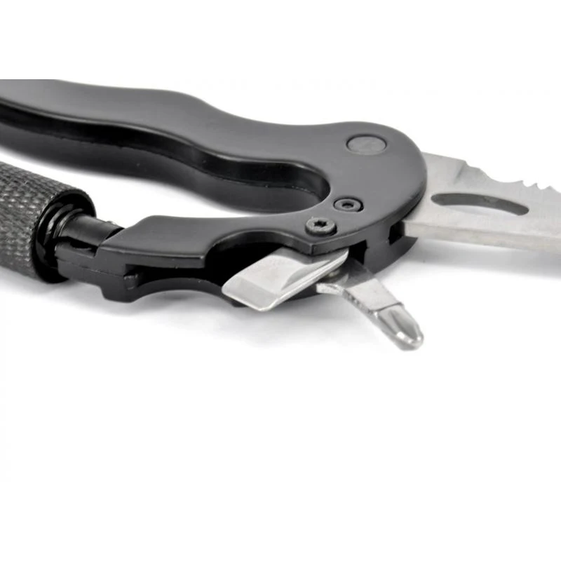 Выживание Кемпинг Альпинизм EDC инструмент 5 в 1 нож Отвертка Алюминиевый карабин