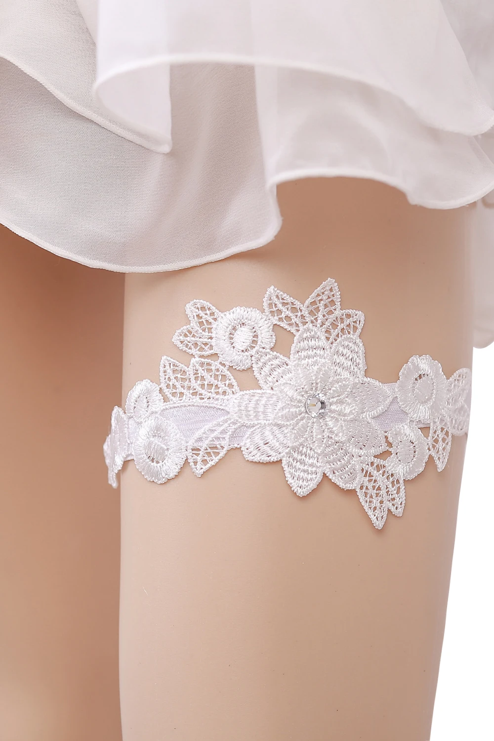 

2019 New Fashion Wedding Garter Bride Garter Belt Hand Made Lace Leg Garter Belt One Piece For Women/Female Wedding Accessory