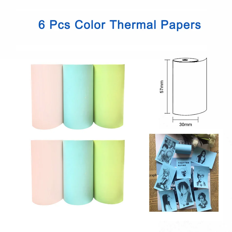 Color Thermal Paper PeriPage paper ANG термобумага этикетка бумажный стикер бумага для фотопринтера - Цвет: Color Thermal Paper