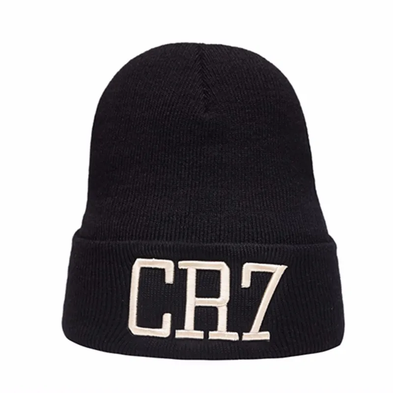 Новая мужская и женская CR7 вышитая вязаная шапка зима шапки Skullies& Beanies Cristiano Ronaldo зимние теплые подростковые шляпы унисекс