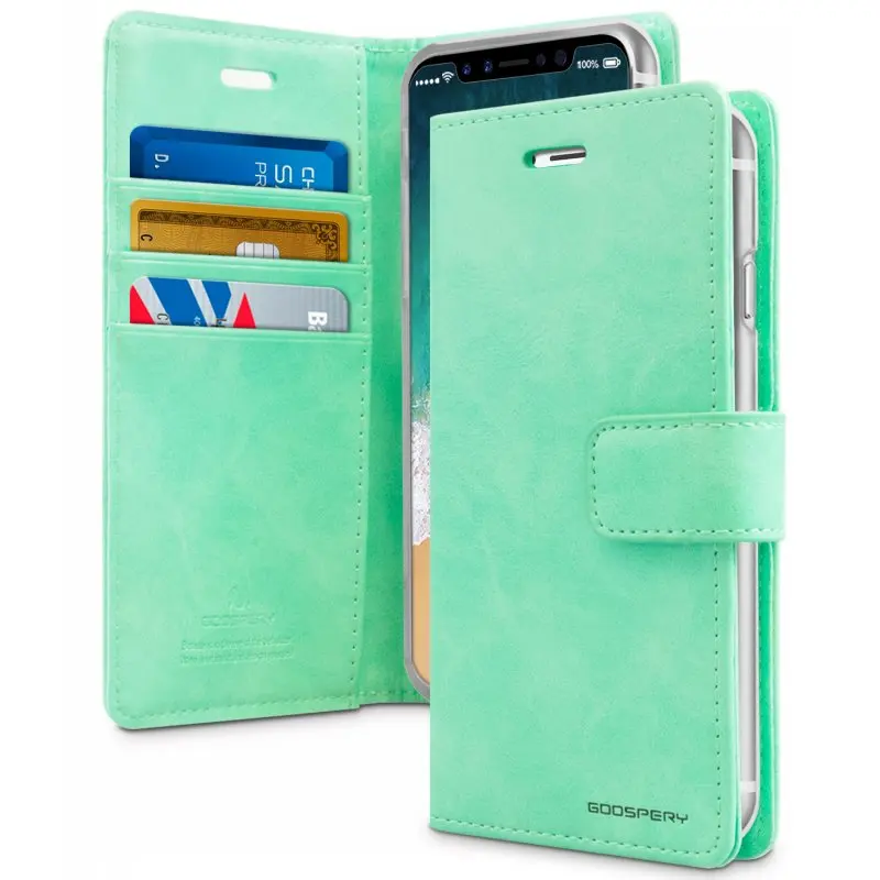 Для iPhone XR 6 1 дюймов Оригинальный Mercury Goospery Blue Moon Diary PU кожаный Магнитный Флип