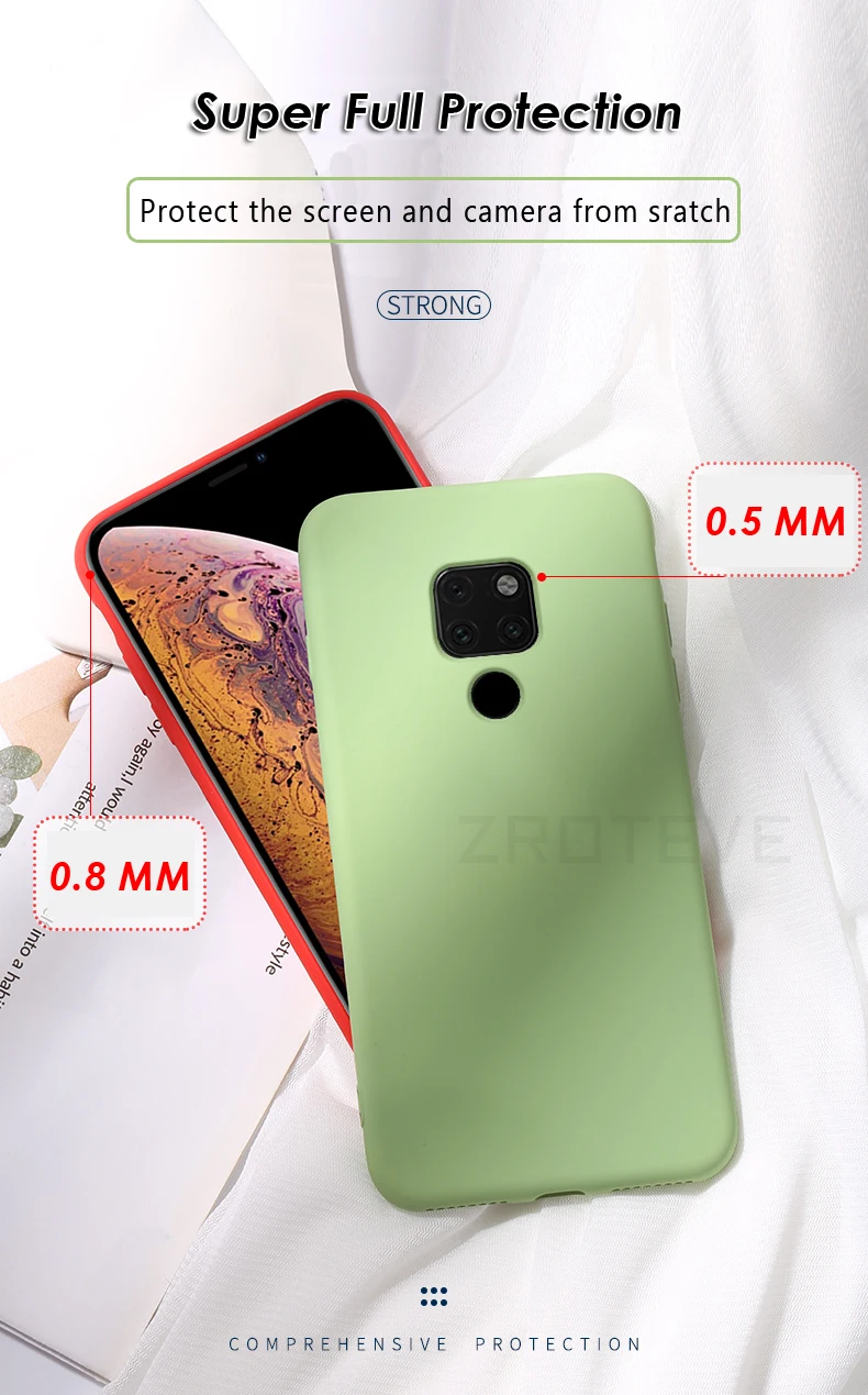 Mate 20 Pro Чехол ZROTEVE жидкий силиконовый чехол для huawei mate 20 Lite Pro X чехол Гладкий чехол для huawei mate 10 9 Pro чехол s