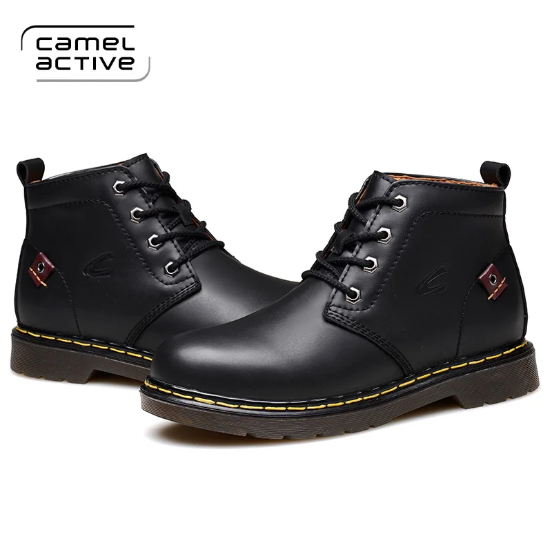 Camel Active/; мужские ботинки из натуральной кожи; зимние теплые ботинки; обувь для горной погоды; винтажные мужские ботильоны высокого качества; 1702