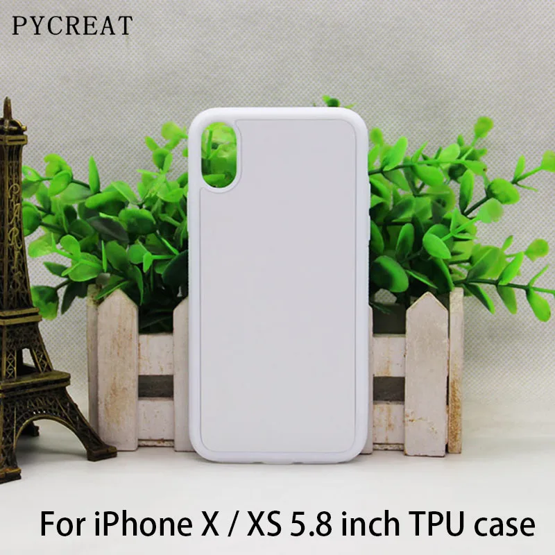 6," Fundas для iPhone XS Max резиновый чехол 2D Сублимация краски Мягкий Силиконовый ТПУ пустой корпус телефона с пластиной Coque для iPXs Max