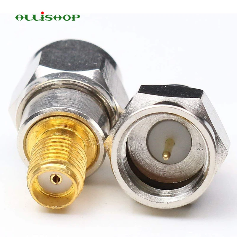 ALLiSHOP качественный никелированный латунный Высокочастотный коаксиальный адаптер гнездо SMA F прямой вставной разъем для jack conector