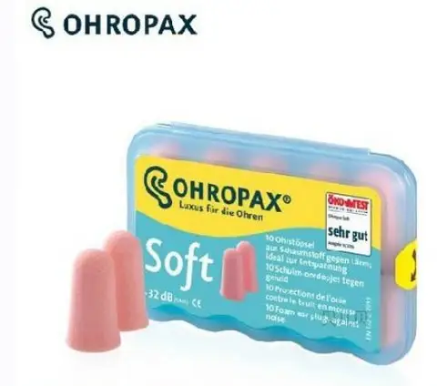 Беруши Ohropax из мягкой пены, моющиеся, шумоподавляющие, для сна, путешествий, 5 пар