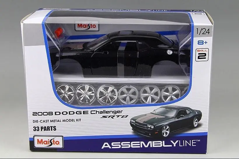 

Maisto 1:24 DODGE Challenger SRT8 сборка DIY гоночный автомобиль литые модели наборы новые в коробке