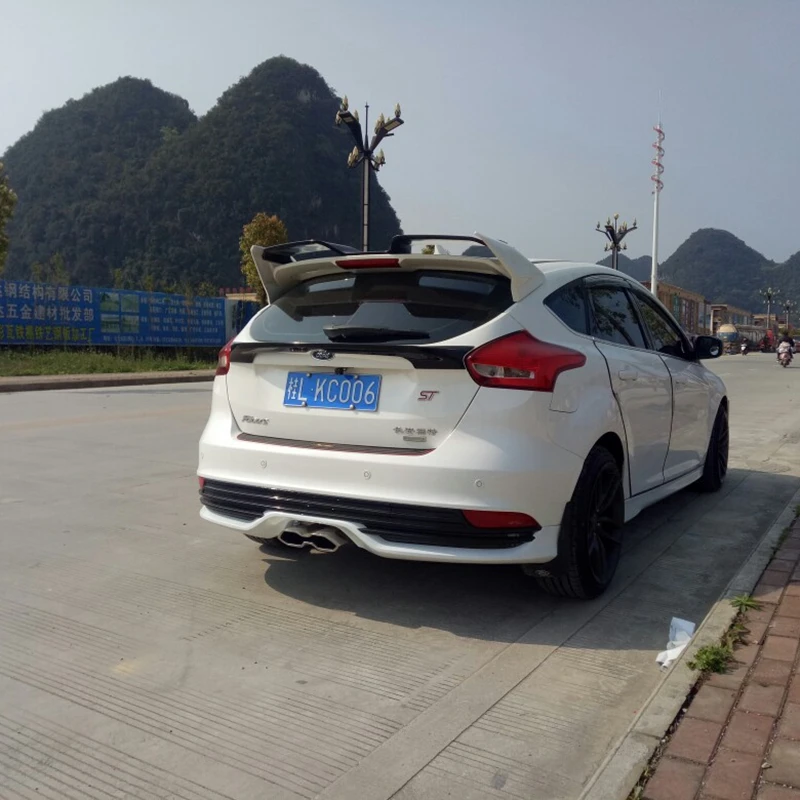 Для Ford Focus спойлер высокого качества ABS Материал заднее крыло черный Задний 2015