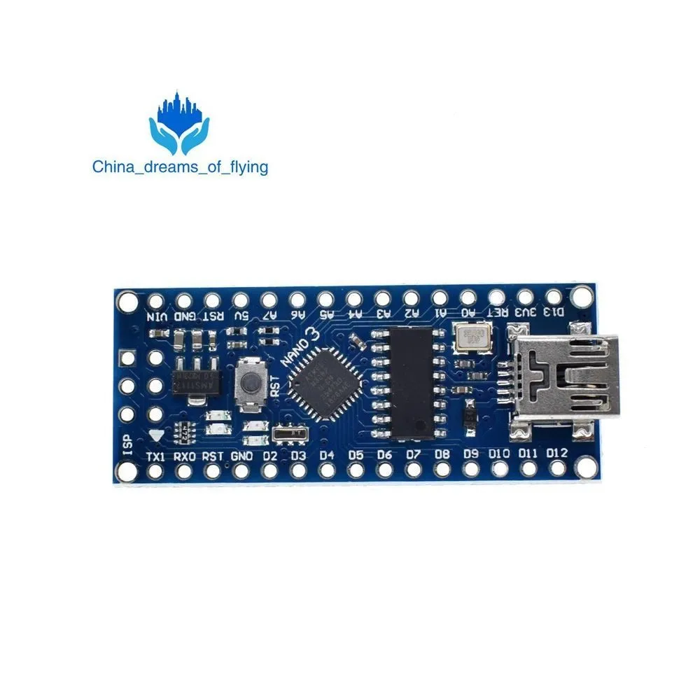 TZT 1 шт. мини USB с Загрузчиком Nano 3,0 контроллер совместимый для arduino CH340 USB драйвер 16 МГц NANO V3.0 Atmega328 - Цвет: Atmega328p-mu chip