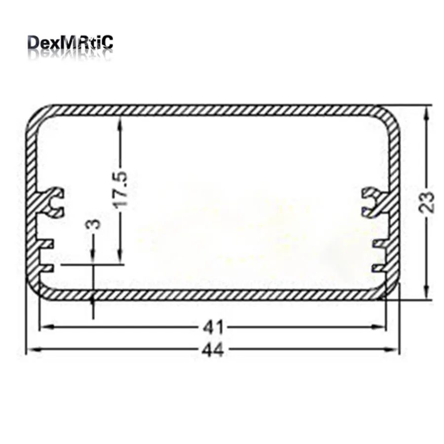 Алюминиевый корпус Инструмент Корпус Электрический проект коробка DIY 44x23x110мм