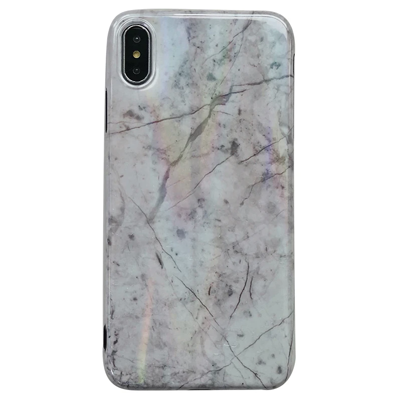 GlamPhoneCase Модный Лазерный мраморный чехол для телефона Aurora iPhone XS Max XR X 8 7 6 S Plus мягкая
