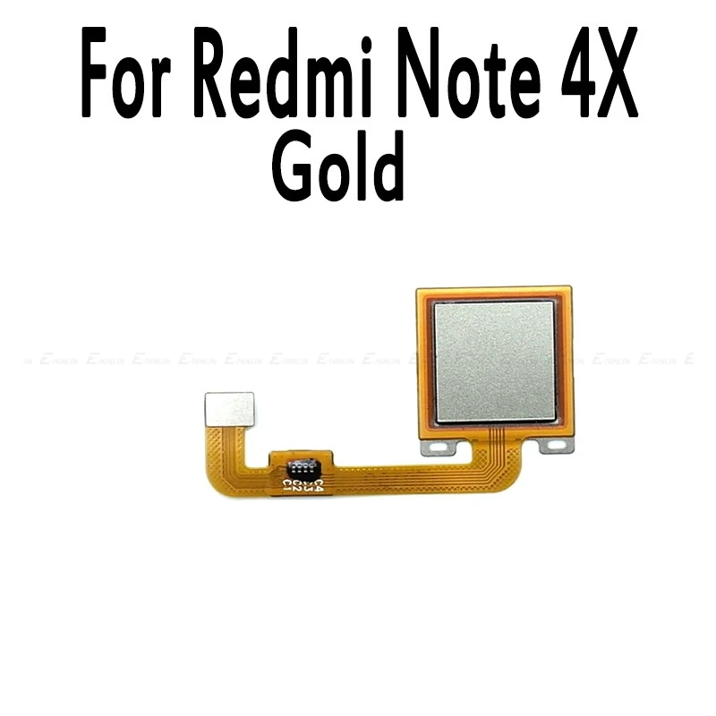Сенсорный ID сканер отпечатков пальцев гибкий кабель для Xiaomi Redmi Note 3 Pro 4 4X глобальная Кнопка возврата домой ключ Замена частей - Цвет: Note 4X Gold