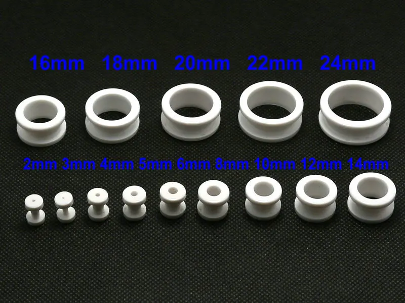 2 24 мм белый 1 пара винтов подходит для ушных затычек телесный тоннель ушные
