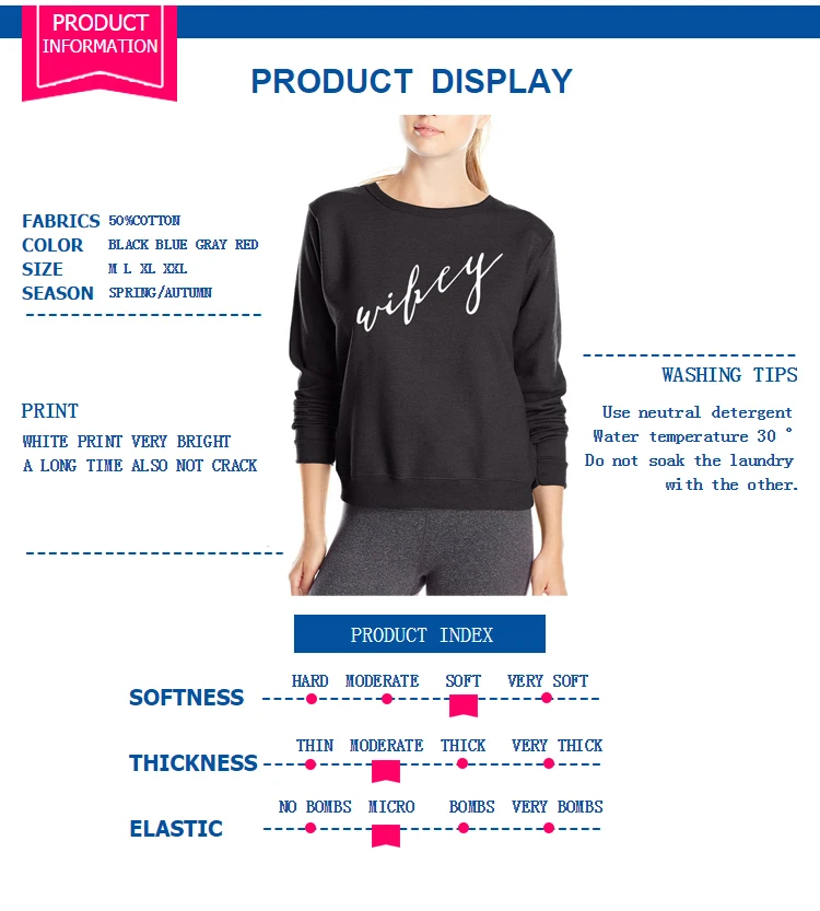 

Wifey letters print O-Neck sweatshirt 2019 spring winter new style kawaii slim fit pullovers fashion fleece kpop hoodies S-2XL