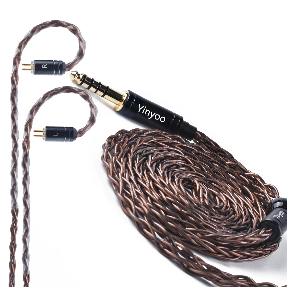 Yinyoo 8 Core с серебряным покрытием Медь балансный кабель 2 5/3 5/4 4 мм MMCX/2pin разъем для ZS10