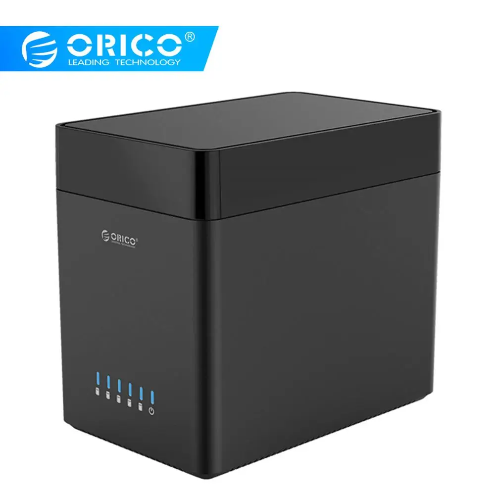 ORICO 5 отсек магнитного типа 3,5 дюймов type-C жесткий диск Корпус SATA3.0 3,5 в HDD Чехол Поддержка UASP 12V6. 5A мощность макс 50 ТБ