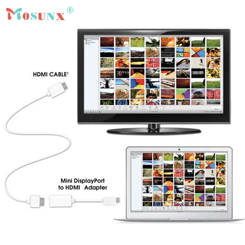 Mosunx advanced NEW Mini Display Port DP To HDMI кабель адаптер для Apple MacBook Air Pro 2018 горячая Распродажа