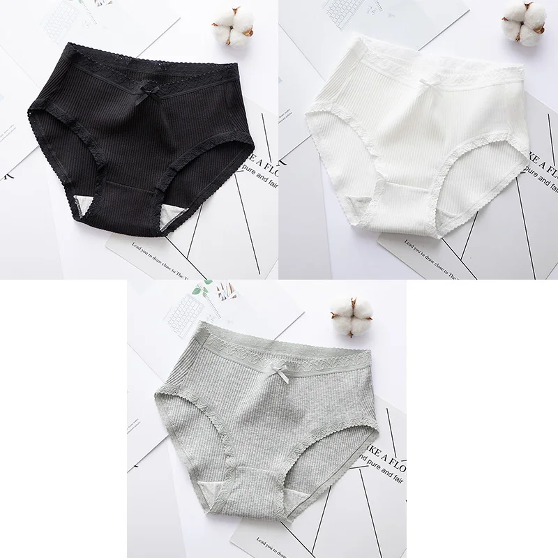 A 3 шт./лот, хлопковые сексуальные трусики для женщин, M-XL нижнее белье, нижнее белье, трусы для девушек, повседневные женские милые трусики для девушек - Цвет: A