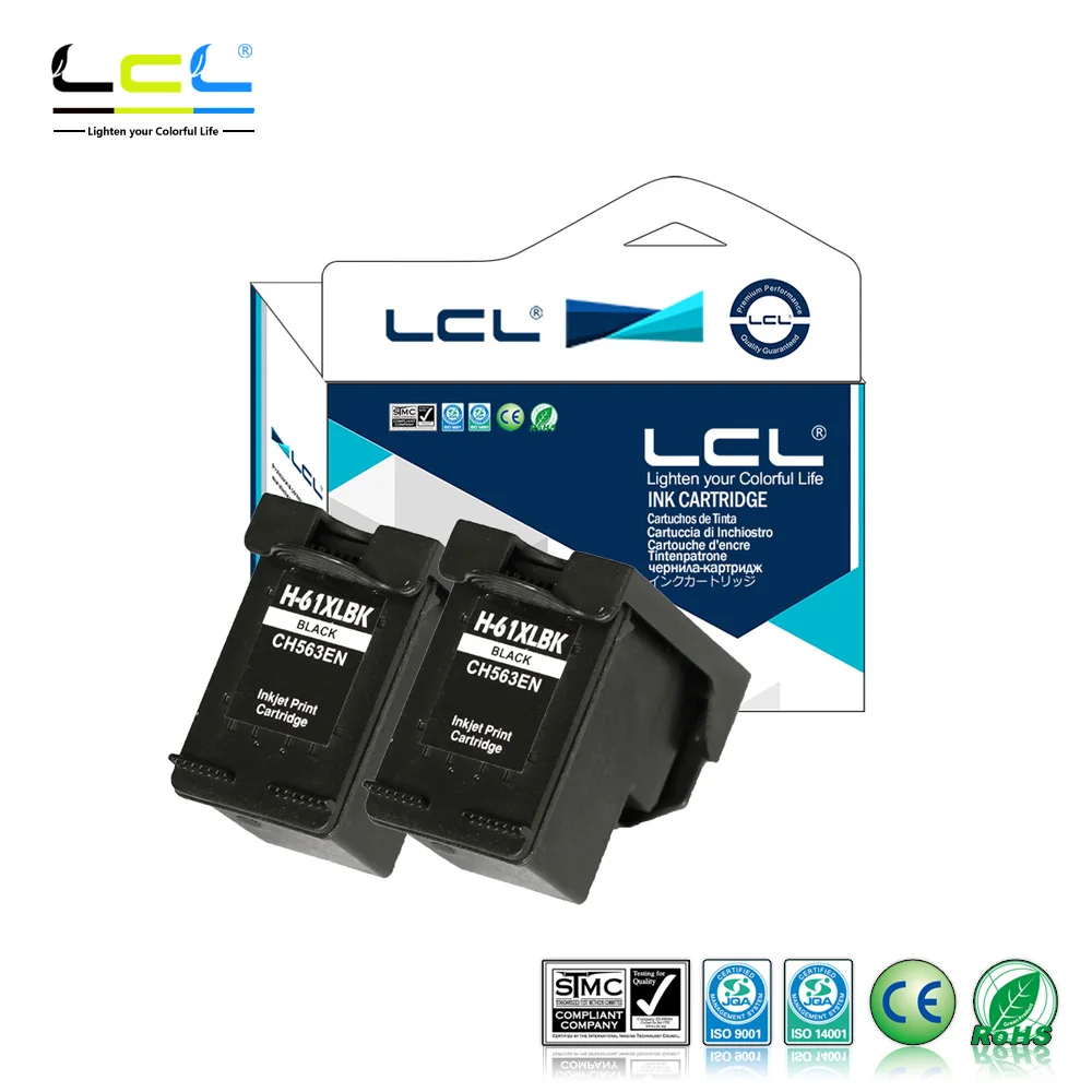 LCL 61XL 61 XL CH563WN CH563 563WN 563 (2-Pack Black) чернильный картридж совместимый для HP Deskjet