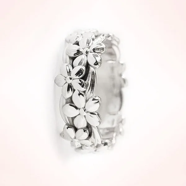 Shayao женский милый цветок палец кольцо заполненные Свадебные обручальные кольца