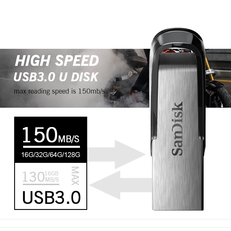 SanDisk подлинный ультра чутье флеш-накопитель USB 3,0 150 Мб 64 Гб 128 ГБ флеш-накопитель 16 ГБ высокоскоростной 32 Гб карта памяти