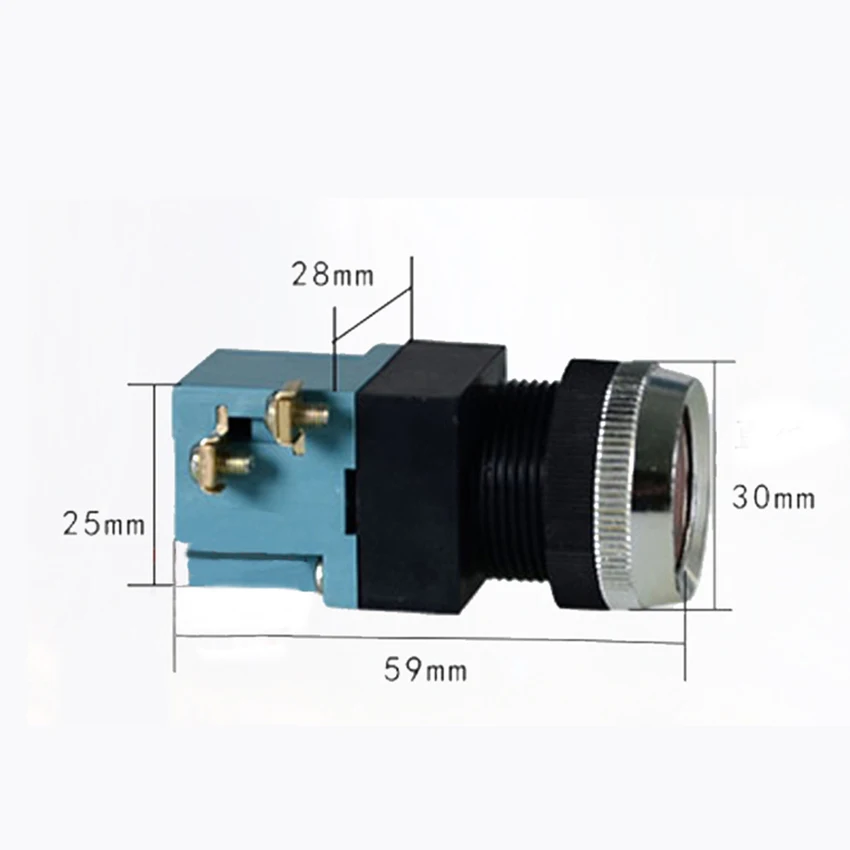 LA19-11 ABS Self-кнопка сброса переключатель с фокусным расстоянием 25 мм 380V 5A круглый