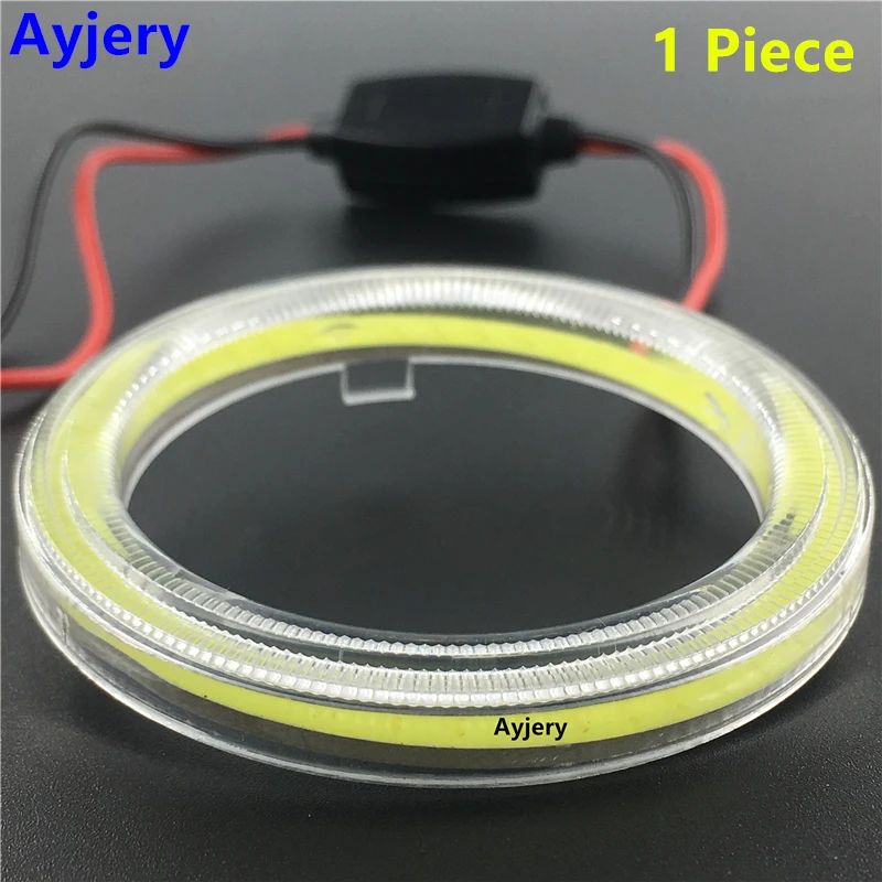 

AYJERY 1 Piece COB Angel Eye Auto Halo Rings 60MM 70MM 80MM 90MM 100MM 110MM 120MM Day Light Angel Eyes Motorcycle 12V 24V DC