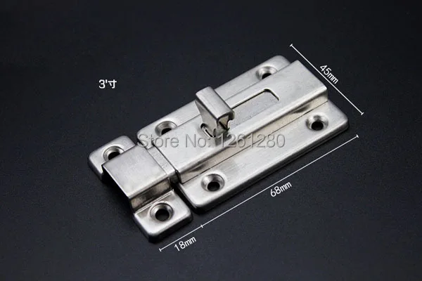Бесплатная доставка 3 дюймовые дверные болты фурнитура и замки нержавеющая сталь