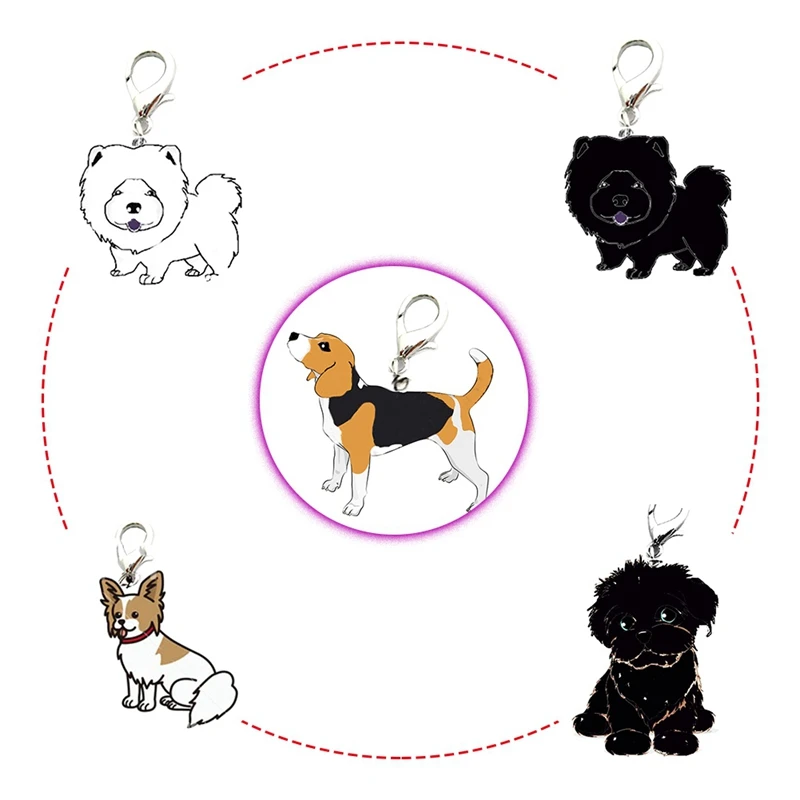 Немецкой овчарки брелок c французским бульдогом кольцо для ключей питомник