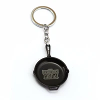 mengtuyi top quality pan pendant keychain battleground fantasy game black keyring jewelry
