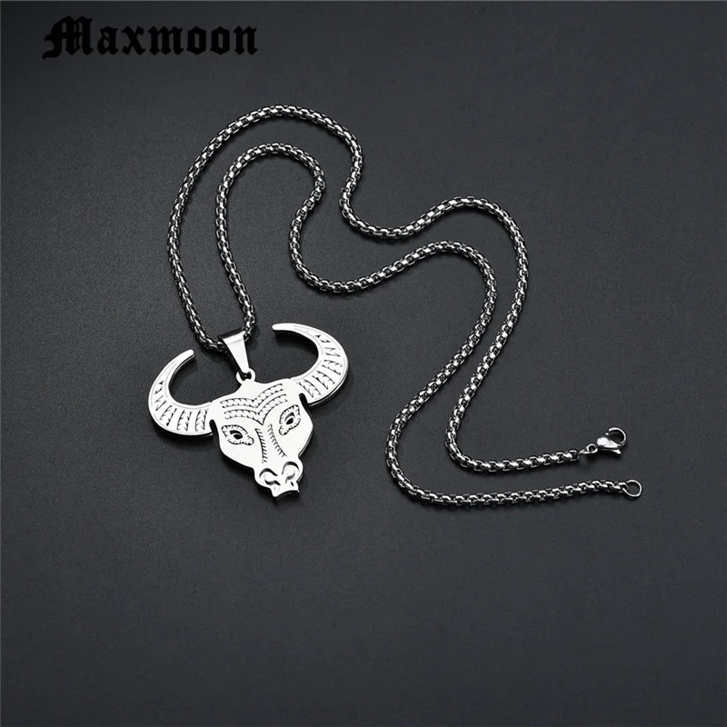 Maxmoon полые буйвола чокер ожерелье подвеска Воротник из нержавеющей стали цепь