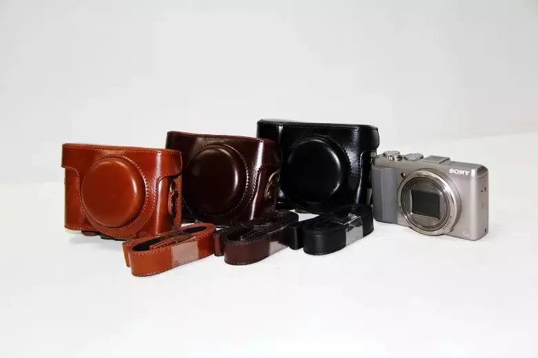 Чехол сумка из искусственной кожи для камеры Sony DSC HX60 HX50V HX30 черный светильник