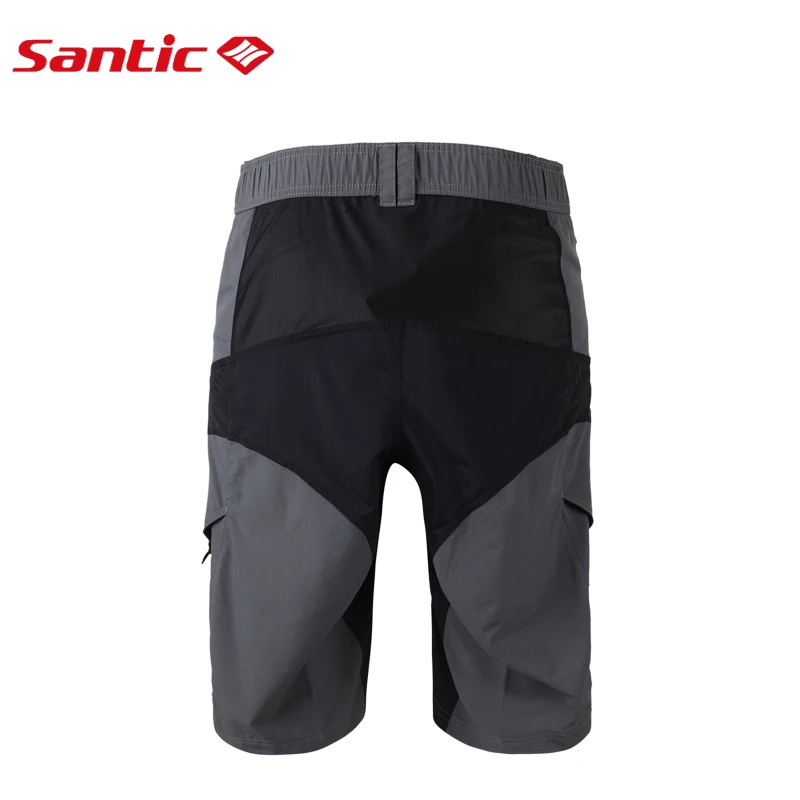 Santic, мужские свободные велосипедные шорты, для езды на велосипеде, MTB, шоссейные, серые, мешковатые шорты для велоспорта, съемные, мягкие, гелевые, велосипедные шорты, для улицы, 4XL MC05043