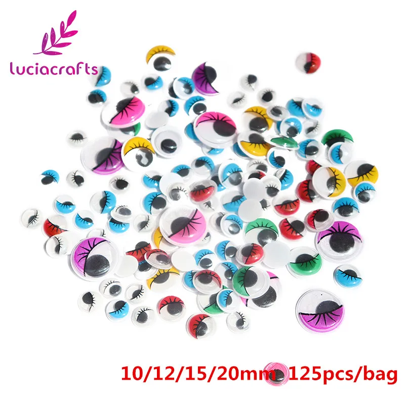 Lucia crafts 4*125 шт./партия с разным размером не самоклеящаяся подвижный глаз б/у для кукла ремесла Сделай Сам аксессуары K0908