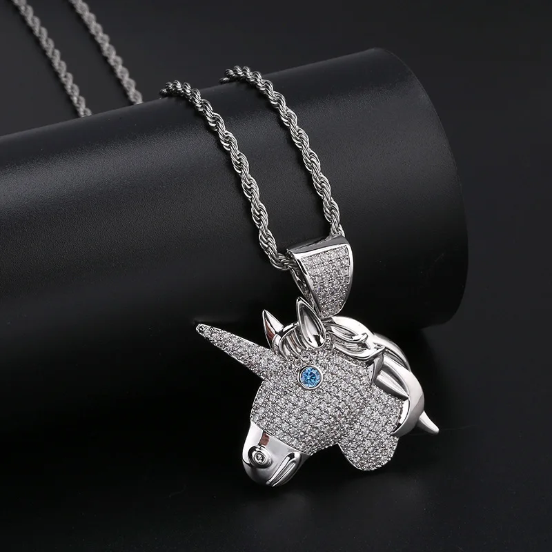 В стиле хип-хоп Полный AAA CZ Циркон с твердым покрытием Bling лед из ювелирных изделий