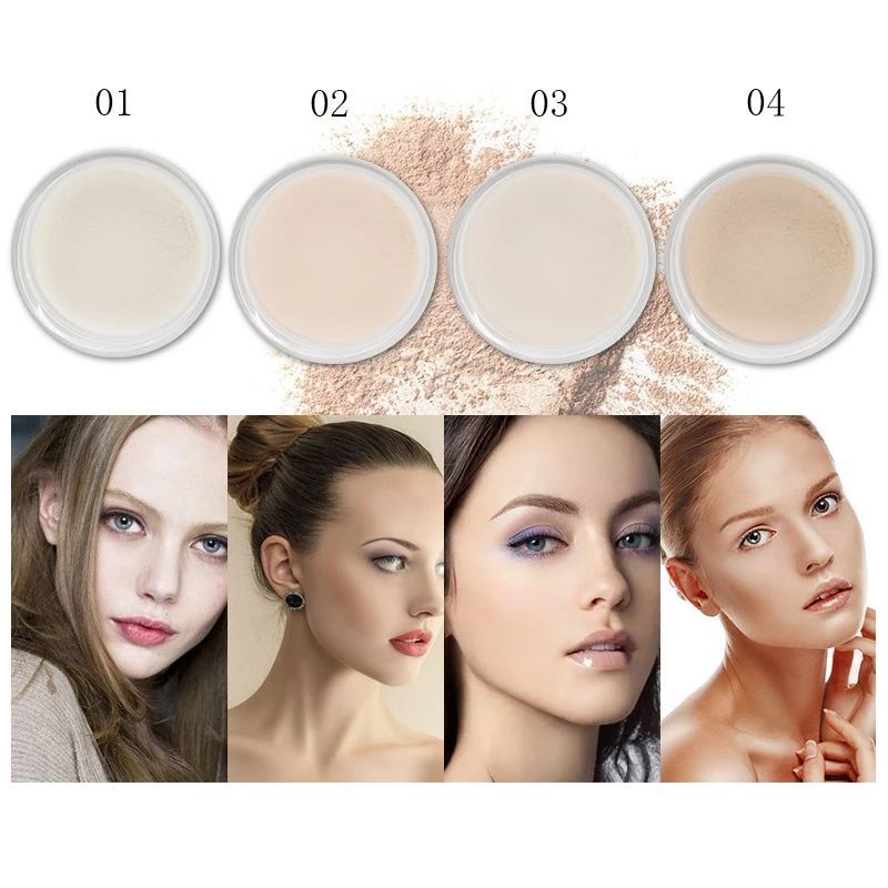 Рассыпчатая пудра Make Up 4 цвета косметика для лица макияж водонепроницаемый