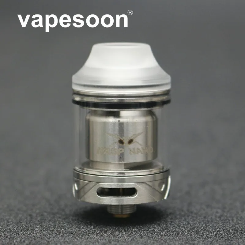 Высокое качество WASP NANO RTA 2 мл емкость 23 мм однокатушечный распылитель W/ Top Refill