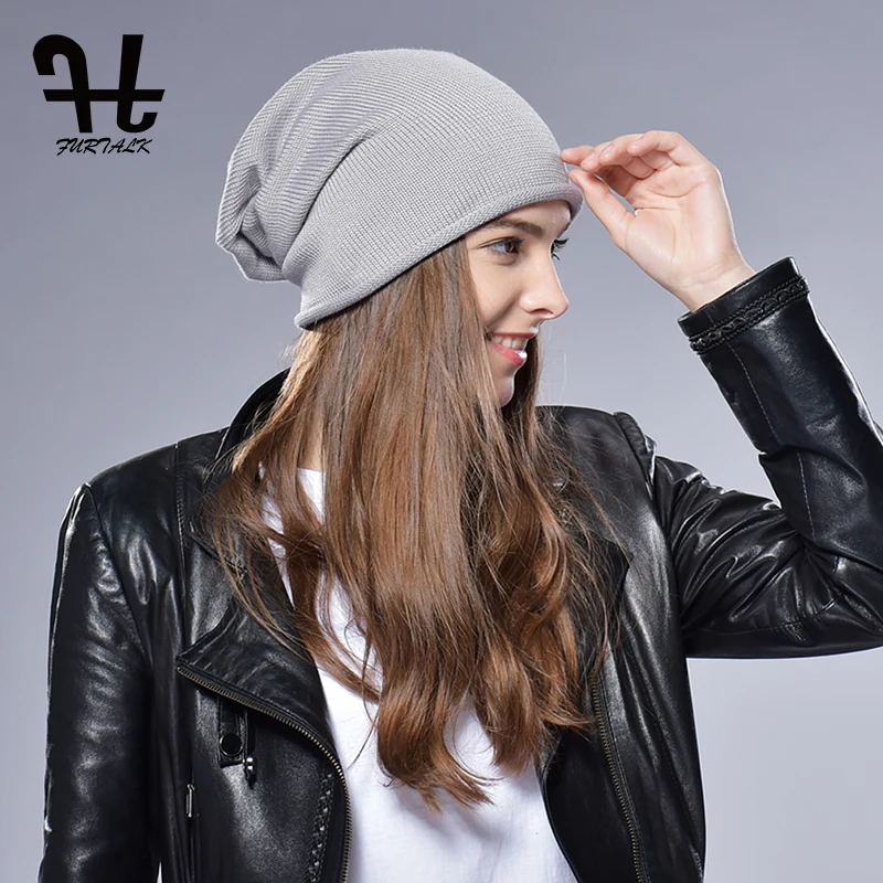 FURTALK Шерсть Девушку Весна Осень Женщины Hat вязание Шапочки Cap для Девочек