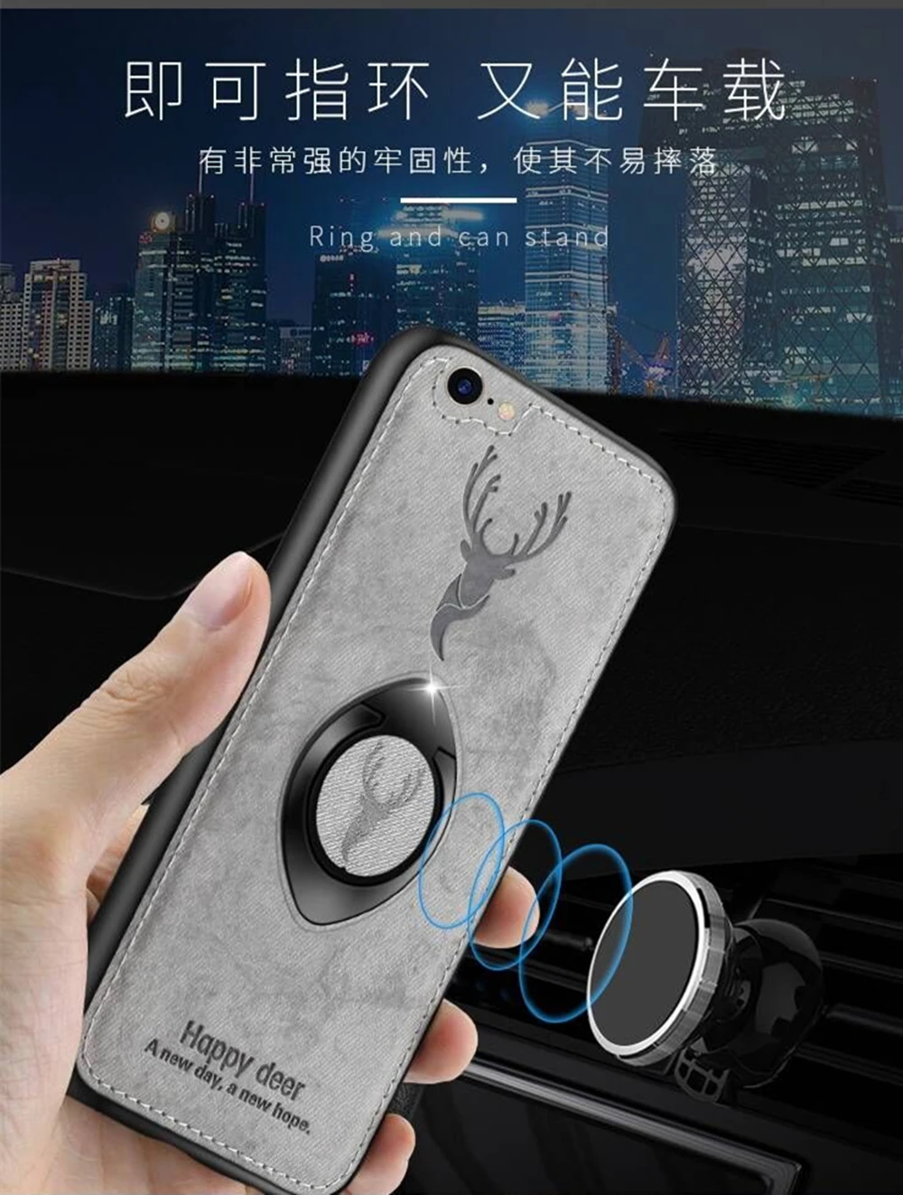 For huawei P9 P10 PLUS case cloth 3D Pattern Cute Deer TPU PC soft phone Case for p10 Magnetic Kickstand ring Car bracket |