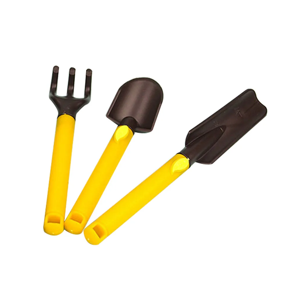 

3pcs Kids Gardening Tools Kit Plastic Safe Gardening Tools Trowel Rake Shovel --M25