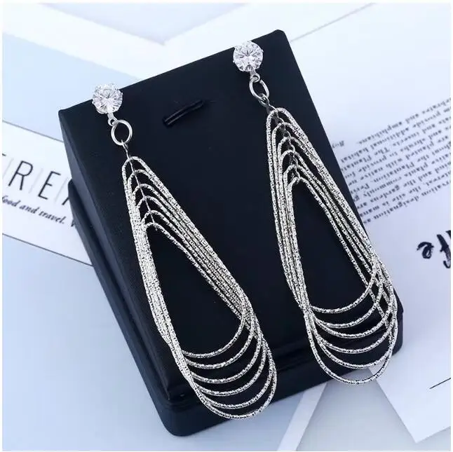 Металлические большие сережки brinco для женщин ночной клуб Висячие серьги форма