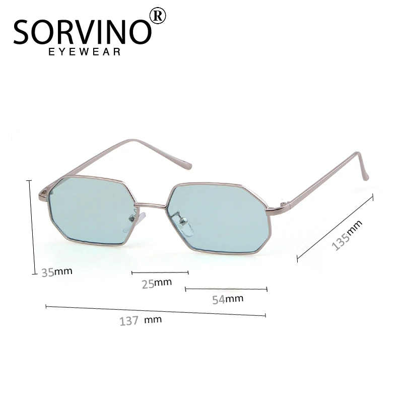 Мужские и женские очки в стиле стимпанк SORVINO квадратные шестиугольные