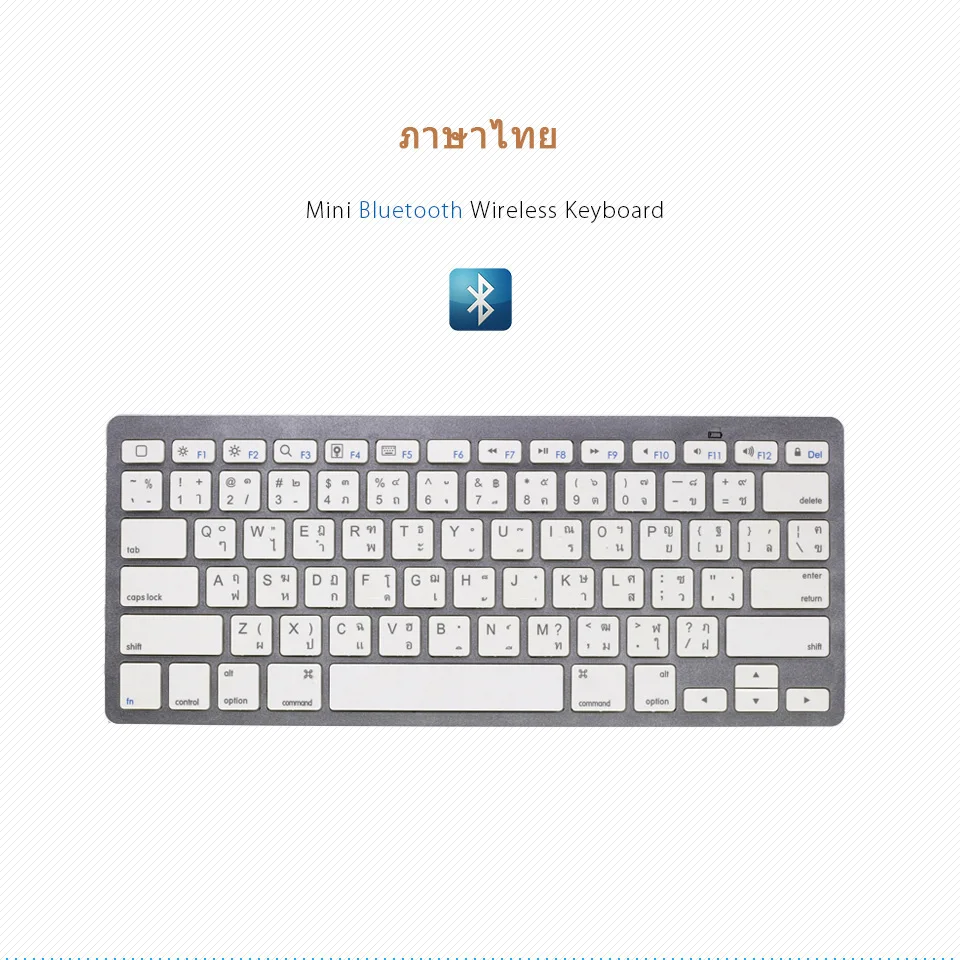 Английская тайская мини-клавиатура Bluetooth для iPad Pro, iPad Air, планшетов на Android, беспроводная клавиатура для ноутбука, Macbook Pro, поверхность