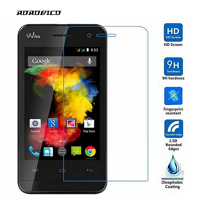 ROROBICO закаленное стекло для Wiko Goa защита экрана 9H Премиум Передняя пленка HD