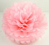100 шт 1"(25 см) тканевая бумага pom poms украшения для дома Бумажные цветы-шары для дня рождения свадебные принадлежности пом-помы из ткани - Цвет: Light Pink