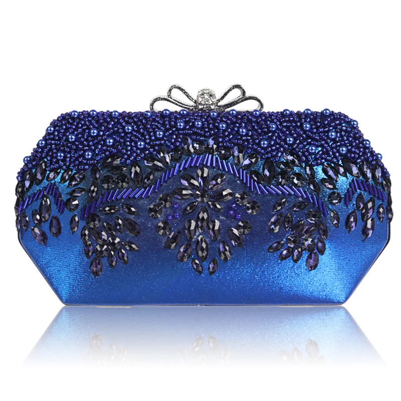 Роскошные женские вечерние сумки со стразами и жемчугом Свадебный клатч сумочки